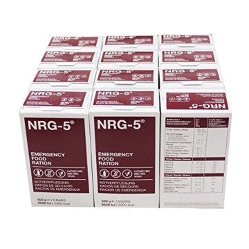 12 Pakete NRG 5 Notfallnahrung a' 500g 12 Pakte a' 9 Riegel - 1