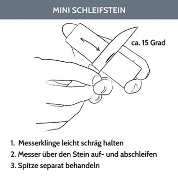 BERGKVIST® Klappmesser K10 Taschenmesser I Messer extra scharf I Zweihandmesser darf geführt werden I Outdoor-Messer und Jagdmesser mit Edelstahlklinge & Schleifstein - 9