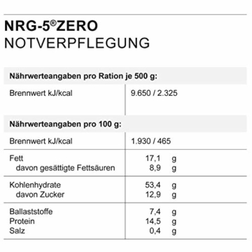Notverpflegung 24x NRG-5 ZERO Glutenfrei Survival 500g Notration Notvorsorge | 24x9 Riegel im Vorteilskarton Survivalnahrung Expeditions Grundausstattung wie EPA - 7