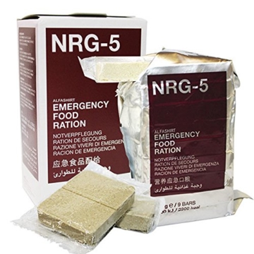 NRG-5 Notverpflegung Notnahrung Army Bundeswehr Notration Verpflegung Prepper Survival Bear Katastrophenvorsorge Essen Riegel Tagesenergiebedarf #18776 - 1