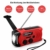 Outdoor Solar Radio, Multifunktion Tragbares Outdoor Radio Kurbelradio für Notfälle,mit AM/FM Wetter Radio, mit LED Taschenlampe/mit 2000mAh Eingebaute Batterie Power Bank, Notfall SOS Alarm