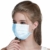 40 Stück Einweg Atem Mundschutz Hygiene Atem-Schutz Maske OP Gummiband 3-Lagig Nasenbügel (Blau) - 2