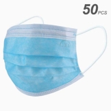 50 PCS Einweg-Gesichtsmasken, Atemschutz Gesundheits- und Kosmetikerpflege Hygienische Gesichtsmasken - Blau - 1