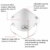 Gesichtsmasken, Vliesschicht, FFP1 Filter, 98% Bakterien, Antibeschlag, PM2.5 Atmungsaktive Staubfiltermasken Mundschutz Masken mit elastischer Ohrschlaufe für drinnen und draußen (FFP1 3PCS) - 5