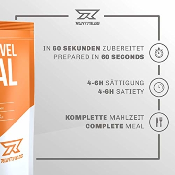 Runtime Next Level Meal Mango - vollwertiger Mahlzeitersatz für langanhaltende Sättigung, Energie, Konzentration und Leistungsfähigkeit, mit Vitaminen und Nährstoffen, 7 x 150g - 2