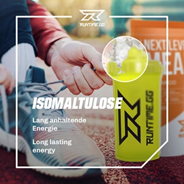 Runtime Next Level Meal Mango - vollwertiger Mahlzeitersatz für langanhaltende Sättigung, Energie, Konzentration und Leistungsfähigkeit, mit Vitaminen und Nährstoffen, 7 x 150g - 5