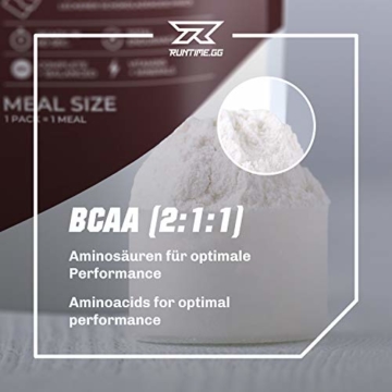 Runtime Next Level Meal - vollwertiger Mahlzeitersatz für langanhaltende Sättigung, Energie, Konzentration und Leistungsfähigkeit, mit Vitaminen und Nährstoffen, 1 Portion (150g) (Chocolate) - 4