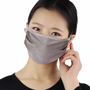 Time COVER Seidenmaske Moderne Schutzmaske für Atemschutz, Mundschutz, Staubschutz Damen/Herren Unisex Geeignet - 1