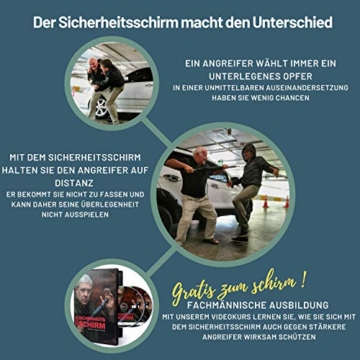 Sicherheitsschirm stabiler Herren Security Abwehr Regenschirm | Sturmfest | Selbstverteidigung Defense