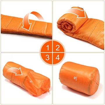 Bessport Schlafsack -10℃ 4 Jahreszeiten Winter Mumienschlafsack Wasserabweisend Schlafsack für Reise Zelten Camping Outdoor Camping oder Indoor - 6
