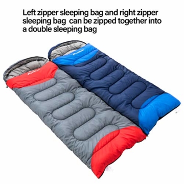 BISINNA Schlafsack 1.9kg 4 Jahreszeiten Wasserdichter Warmer Deckenschlafsack mit Kompressionssack für Erwachsene, Kinder, Damen, Herren Outdoor Camping, Wandern, Rucksackreisen - 7