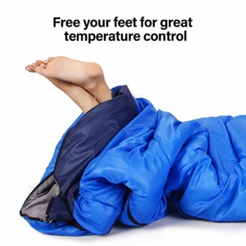 BISINNA Schlafsack 1.9kg 4 Jahreszeiten Wasserdichter Warmer Deckenschlafsack mit Kompressionssack für Erwachsene, Kinder, Damen, Herren Outdoor Camping, Wandern, Rucksackreisen - 9