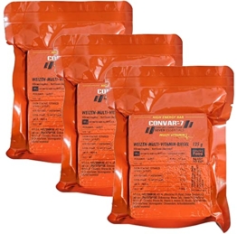 CONVAR - 7 - High Energy Bar Multi Vitamin, benutzbar als Notvorrat, Notverpflegung, Notration, für Outdoor Aktivitäten, Krisenvorsorge - wertvolle Inhaltsstoffe - kompakte Verpackung - 3 x 125g - 1