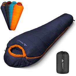 Forceatt Schlafsack, 3 bis 4 Jahreszeiten Deckenschlafsack Schlafsack für Camping, Reisen und Outdoor-Aktivitäten, Erwachsene und Jugendliche in 0 ℃ bis 20 ℃, Wasserdichter-Leicht-Warm-Atmungsaktiv. - 1