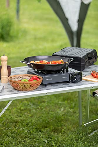 Campingaz Camp Bistro 3 Gaskocher, 1-flammig, Campingkocher, 2.200 Watt Leistung, kompakter Outdoorkocher, inklusive Tragekoffer für einfachen Transport, Schwarz - 9