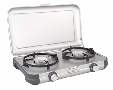 Campingaz Campingkocher Camping Kitchen 2, Gaskocher mit 4000 Watt Leistung, mit abnehmbaren spülmaschinenfesten Topfrosten, praktisches und platzsparendes Design, Weiß - 2