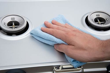 Campingaz Campingkocher Camping Kitchen 2, Gaskocher mit 4000 Watt Leistung, mit abnehmbaren spülmaschinenfesten Topfrosten, praktisches und platzsparendes Design, Weiß - 6