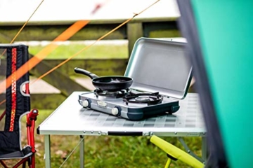 Campingaz Campingkocher Camping Kitchen 2, Gaskocher mit 4000 Watt Leistung, mit abnehmbaren spülmaschinenfesten Topfrosten, praktisches und platzsparendes Design, Weiß - 7