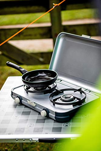 Campingaz Campingkocher Camping Kitchen 2, Gaskocher mit 4000 Watt Leistung, mit abnehmbaren spülmaschinenfesten Topfrosten, praktisches und platzsparendes Design, Weiß - 8