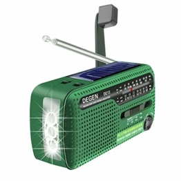 DEGEN DE13 Kurbelradio Tragbares Solar Radio FM AM SW Eingebaute Wiederaufladbare Batterie LED Dynamo Lampe Powerbank für Wandern Camping Ourdoor Notfall - 1