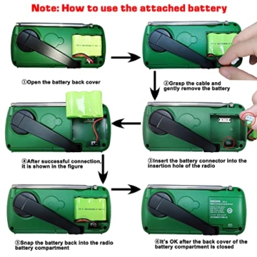 DEGEN DE13 Kurbelradio Tragbares Solar Radio FM AM SW Eingebaute Wiederaufladbare Batterie LED Dynamo Lampe Powerbank für Wandern Camping Ourdoor Notfall - 4