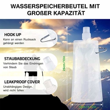 Gindoly Wasserfilter Outdoor,5000L Mini Wasserfilter für Outdoor Camping,Wasserfilter Camping Wandern Reise Notfall Bereitschaft Outdoor-Lebensrettende Wasserfilter - 3