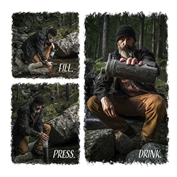 GRAYL GeoPress 710ml (24 oz) Trinkwasserfilter Flasche - Wasserfilter für Outdoor Wandern, Camping, Survival und Reisen - 2