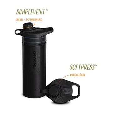 GRAYL GeoPress 710ml (24 oz) Trinkwasserfilter Flasche - Wasserfilter für Outdoor Wandern, Camping, Survival und Reisen - 4