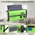 MILFECH Solar Radio, AM/FM Kurbelradio Tragbar Notfallradio mit 5000mAh Wiederaufladbare Batterie, 3 Modi LED Taschenlampe, LED Leselampe, SOS Alarm und Handkurbel Dynamo für Camping, Reisen (Grün) - 3
