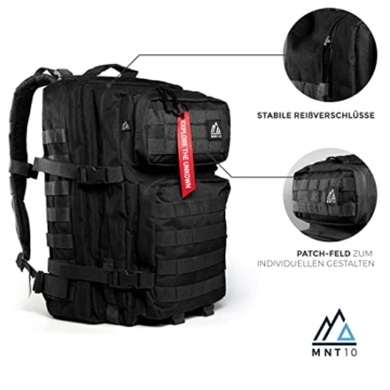 MNT10 Outdoor Rucksack 28L & 40L I Taktischer Rucksack Herren, Damen I US Cooper Rucksack I Arbeitsrucksack Herren I Army Rucksack Militär I Backpack für Travel, Arbeit, Schule, Sport, Bushcraft - 7