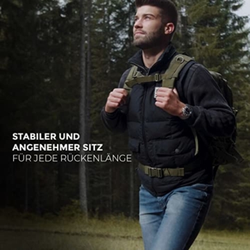 MNT10 Outdoor Rucksack 28L & 40L I Taktischer Rucksack Herren, Damen I US Cooper Rucksack I Arbeitsrucksack Herren I Army Rucksack Militär I Backpack für Travel, Arbeit, Schule, Sport, Bushcraft - 8