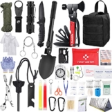 Survival Kit 163 in 1,Notfall Ausrüstung,Survival Militär Hochwertig Ausrüstung mit Messer I Taschenlampe,Erste-Hilfe-Kit,Outdoor Ausrüstung für Wandern & Camping,überlebenspaket,überlebensausrüstung - 1