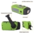 Tragbare Solar Radio, Handkurbelradio Dynamo Notfall Set 2000 mAh Draussen Camping Radio Solarbetriebenes Radio AM/FM mit Taschenlampe Funktion, Grün - 3