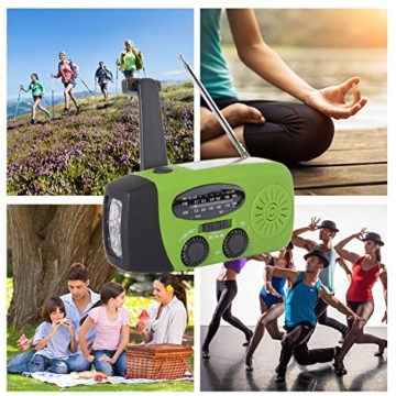 Tragbares Solar Radio Mit Handkurbel - Notradio Mit Taschenlampe Für Outdoor