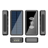 100000Mah Power Bank Tragbares Solarladegerät Externer Akku mit LED Licht wasserdichte Hochleistungs Outdoor Powerbank - 1