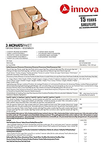 3 Monatspaket vegetarisch, Krisenvorsorge und Langzeitnahrung höchster Qualität, Lebensmittelpaket | Sicherheits Nahrungsmittel (15 Years Shelf life) - 6