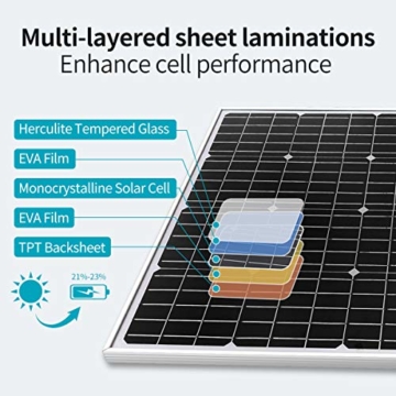 600 Watt Solar-Windset, 12 V, Komplett-Set mit 2000 W Inverter: 1 x 400 W Windturbinengenerator + 2 x 100 W Mono-Solarpanel, hohe Effizienz + PWM-Laderegler + Kabel + Halterung - 6
