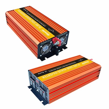 600 Watt Solar-Windset, 12 V, Komplett-Set mit 2000 W Inverter: 1 x 400 W Windturbinengenerator + 2 x 100 W Mono-Solarpanel, hohe Effizienz + PWM-Laderegler + Kabel + Halterung - 9