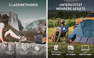 ACEHE 600W Tragbares Kraftwerk PowerBank,Mit Tragbares Solarpanel 100 W,YW500 Lithium-Lonen,Perfekte Tragbares Generator (100W Soar Pane+600w Solar Generatoras) - 5
