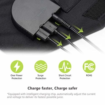 ALLPOWERS 100W Faltbares Solarpanel Solar ladegerät Solarmodul für Tragbare Powerstation mit 2 x USB Anschluss Outdoor Solargenerator für Reisen, Camping und Garten - 4
