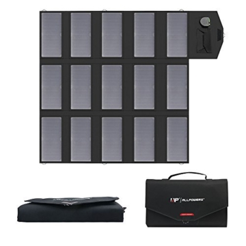 ALLPOWERS 100W Faltbares Solarpanel Solar ladegerät Solarmodul für Tragbare Powerstation mit 2 x USB Anschluss Outdoor Solargenerator für Reisen, Camping und Garten - 1
