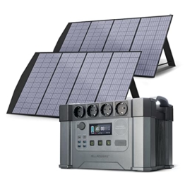 ALLPOWERS S2000 1500Wh Tragbares Powerstation 2000W (Spitze 4000W) AKKU Solargenerator Mobiler Stromspeicher Power Station mit 2x 200W Faltbares Solarpanel für Outdoor Home Notfall Camping RV Reise - 1
