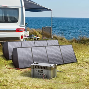 ALLPOWERS S2000 1500Wh Tragbares Powerstation 2000W (Spitze 4000W) AKKU Solargenerator Mobiler Stromspeicher Power Station mit 2x 200W Faltbares Solarpanel für Outdoor Home Notfall Camping RV Reise - 6
