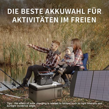 ALLPOWERS Tragbare Powerstation Tragbarer Generator 606Wh 164000mAh Solargenerator Mobiler Stromspeicher mit 1x 100W Solarpanel Notstromversorgungs Batteriepack für Camping Fischen Notfälle - 4