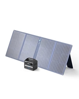 Anker 521 Power Station, Powerhouse 256Wh mit 100W Solarpanel, Ladestation mit LiFePO4, AC Steckdosen, 60W USB-C PD Ausgangsleistung, LED-Licht für Camping, Stromausfälle - 1