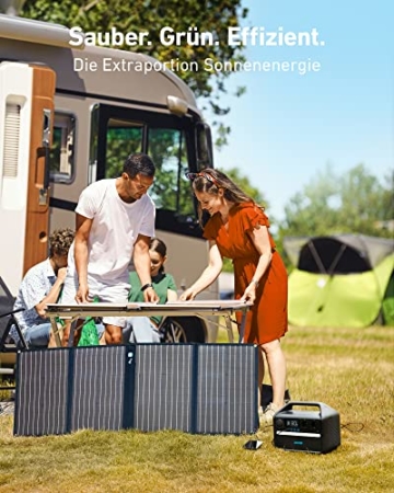Anker 535 Power Station, Powerhouse 512Wh mit 100W Solarpanel, Ladestation mit LiFePO4, 2 Steckdosen, 60W USB-C PD Ladeleistung, LED Licht für Camping, Stromausfälle und mehr - 7