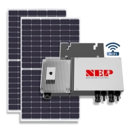 Balkonkraftwerk 600W Set mit 2x380W (760W) Solarpanel und NEP Mikrowechselrichter BD-600 mit Wifi. 230V Plug'n'Play Solaranlage/Balkonanlage für Steckdose (Schukostecker) - 1