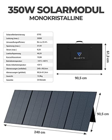 BLUETTI Solargenerator AC200MAX 2048Wh mit PV350 350W Solarpanel, LiFePO4 Batterie Powerstation mit 4 2200W AC Steckdosen, Stromspeicher Notstromaggregat für Stromausfall, Reise und Camping - 7