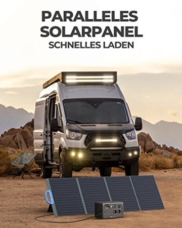 BLUETTI Solargenerator EB3A mit PV120 Solarpanel, 268Wh Tragbare Powerstation mit 600W (1200W Peak) AC Ausgängen, LiFePO4 Batterie Backup für Outdoor Camping, Reise, Stromausfall - 9