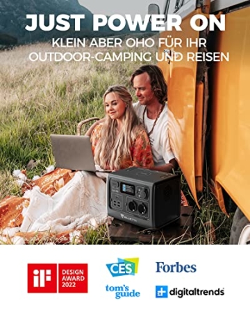 BLUETTI Solargenerator EB55 mit PV120 Solarpanel, 537Wh Tragbare Powerstation mit 2 700W AC Ausgängen, LiFePO4 Batterie für Outdoor Camping, Reise, Stromausfall - 2
